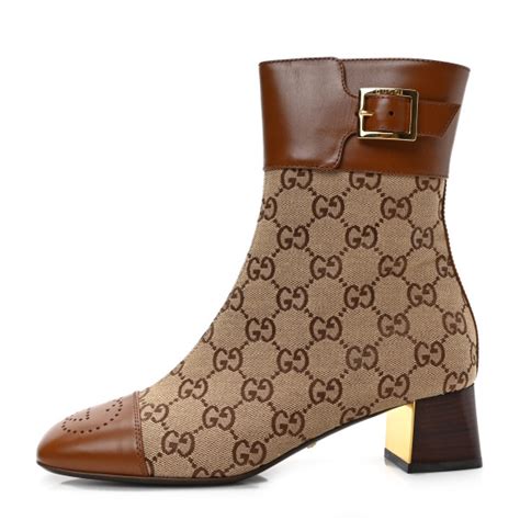 gucci cordovan lux|GUCCI Monogram Cordovan Lux GG Ankle Boots 37 .